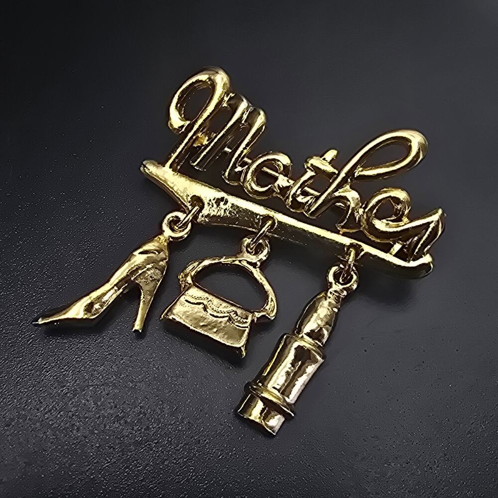 Danecraft Mother's Charm Brooch Feminine Shopaholic Mother's Day Gift